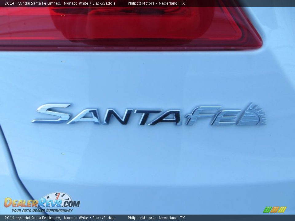 2014 Hyundai Santa Fe Limited Monaco White / Black/Saddle Photo #14