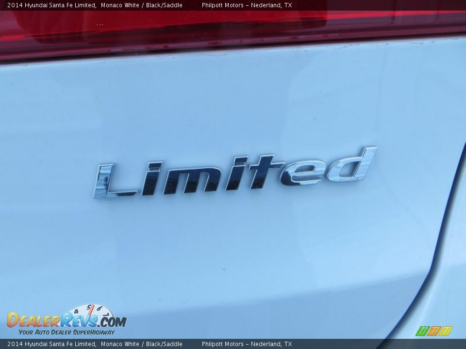 2014 Hyundai Santa Fe Limited Monaco White / Black/Saddle Photo #15