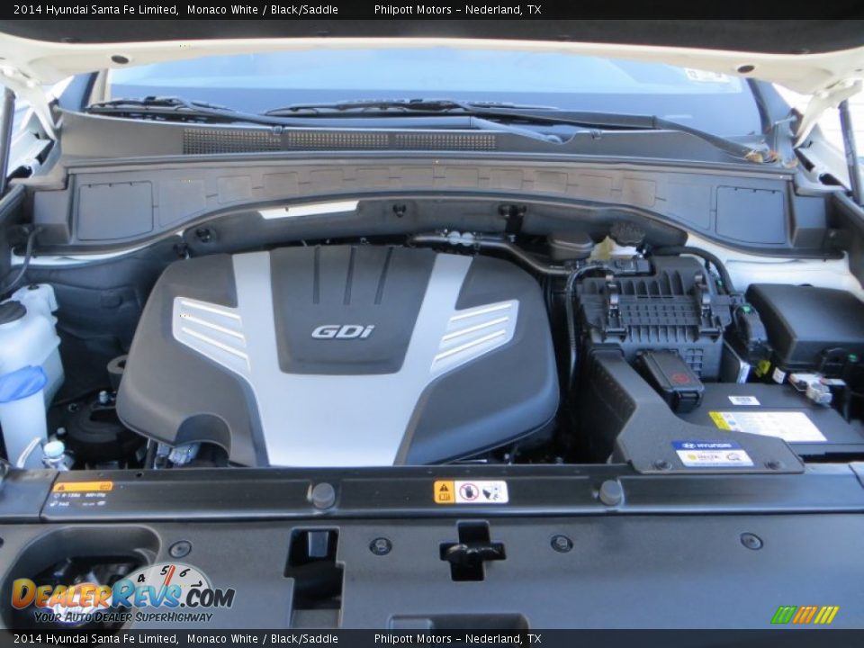 2014 Hyundai Santa Fe Limited Monaco White / Black/Saddle Photo #16