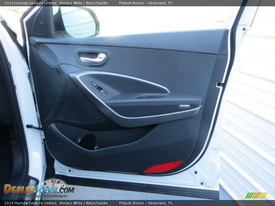 2014 Hyundai Santa Fe Limited Monaco White / Black/Saddle Photo #17