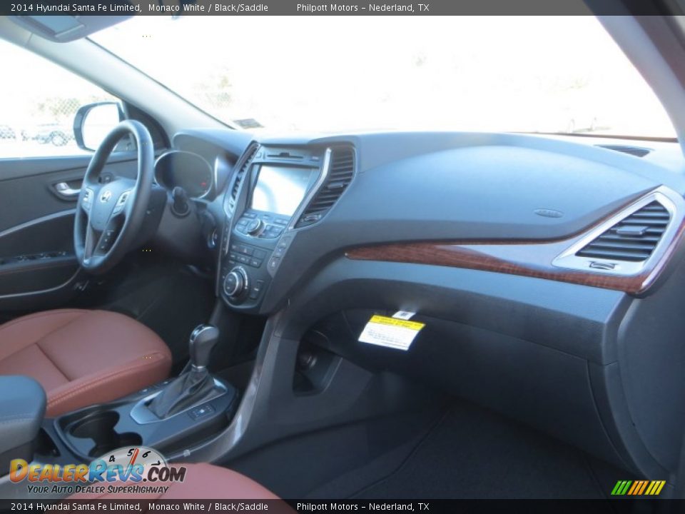 2014 Hyundai Santa Fe Limited Monaco White / Black/Saddle Photo #18