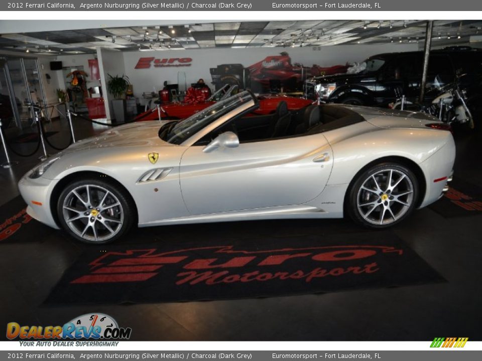 2012 Ferrari California Argento Nurburgring (Silver Metallic) / Charcoal (Dark Grey) Photo #7