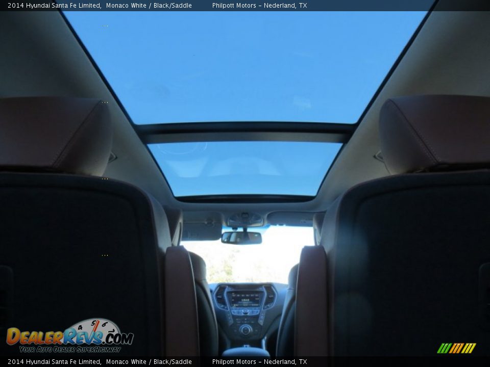 2014 Hyundai Santa Fe Limited Monaco White / Black/Saddle Photo #26