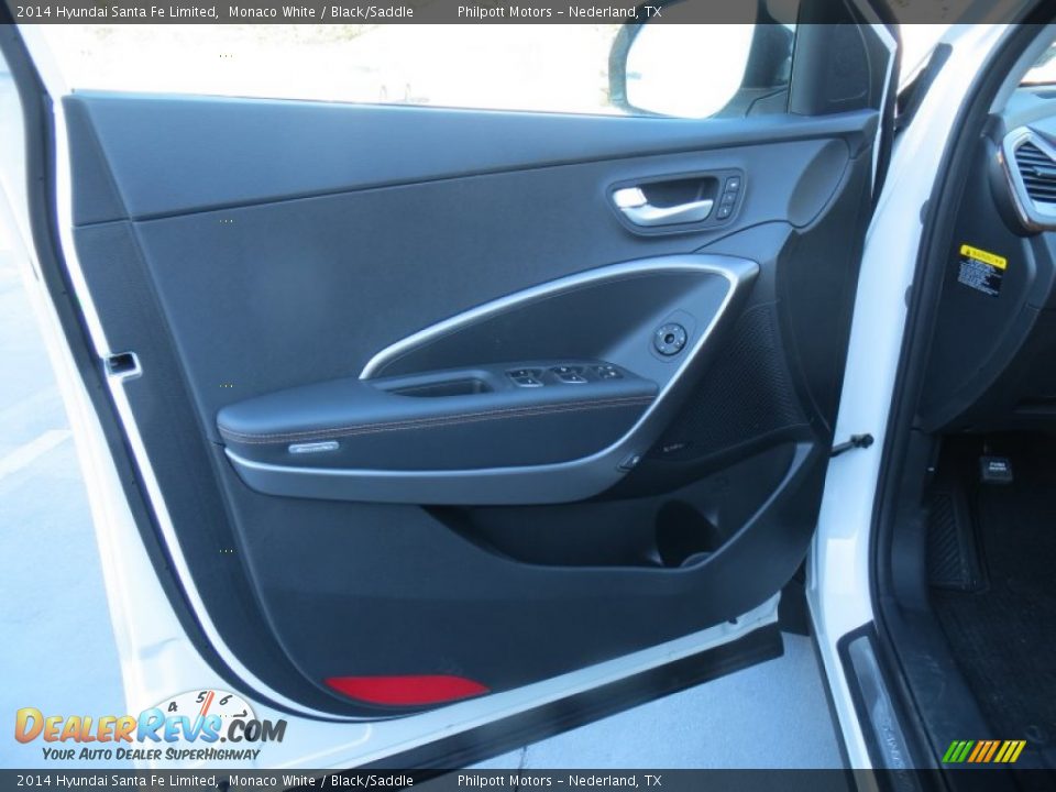 2014 Hyundai Santa Fe Limited Monaco White / Black/Saddle Photo #28