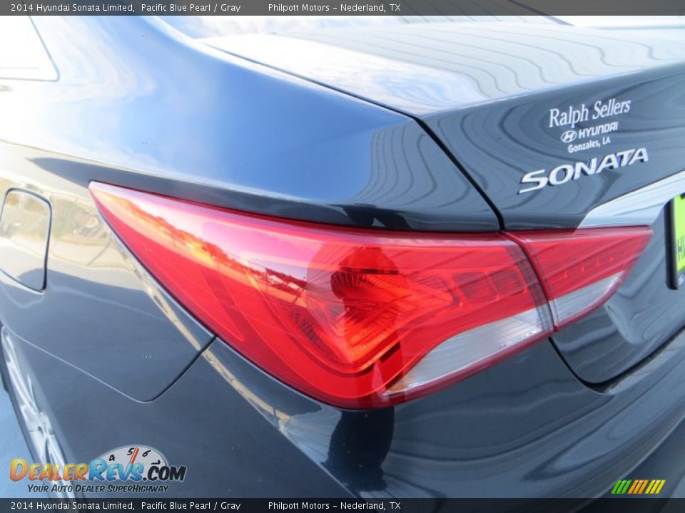 2014 Hyundai Sonata Limited Pacific Blue Pearl / Gray Photo #13
