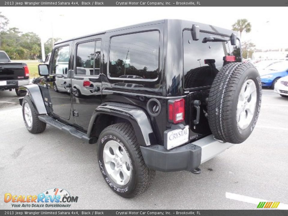 2013 Jeep Wrangler Unlimited Sahara 4x4 Black / Black Photo #3