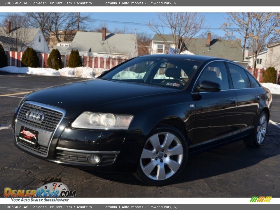 2006 Audi A6 3.2 Sedan Brilliant Black / Amaretto Photo #1