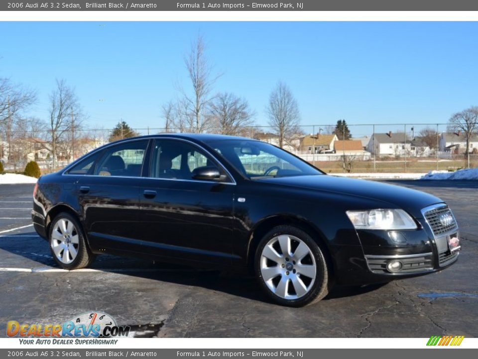 2006 Audi A6 3.2 Sedan Brilliant Black / Amaretto Photo #3