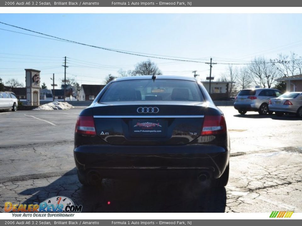 2006 Audi A6 3.2 Sedan Brilliant Black / Amaretto Photo #6