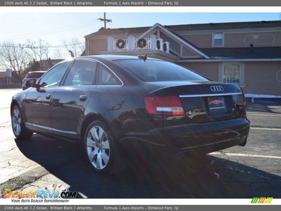 2006 Audi A6 3.2 Sedan Brilliant Black / Amaretto Photo #7