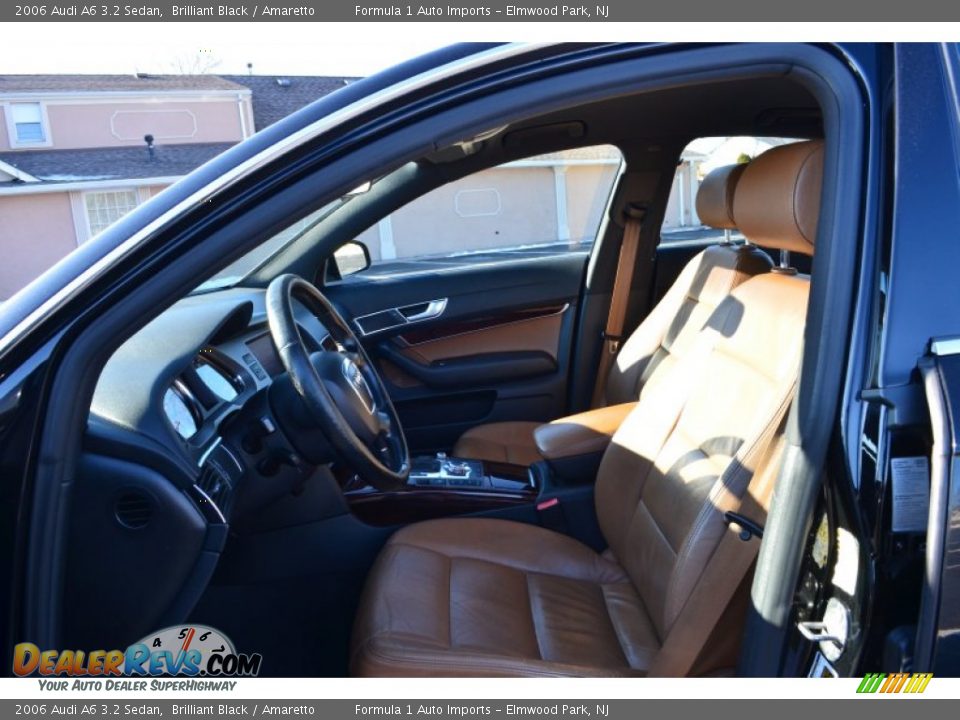 2006 Audi A6 3.2 Sedan Brilliant Black / Amaretto Photo #9