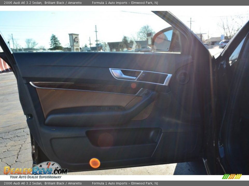 2006 Audi A6 3.2 Sedan Brilliant Black / Amaretto Photo #16