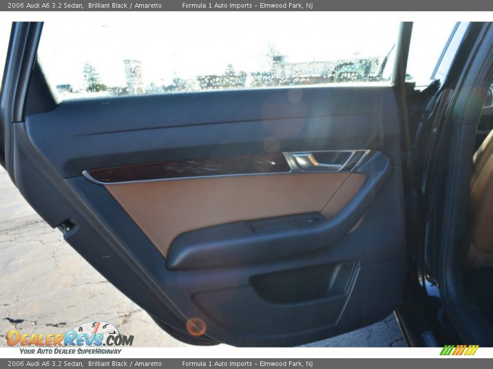 2006 Audi A6 3.2 Sedan Brilliant Black / Amaretto Photo #17