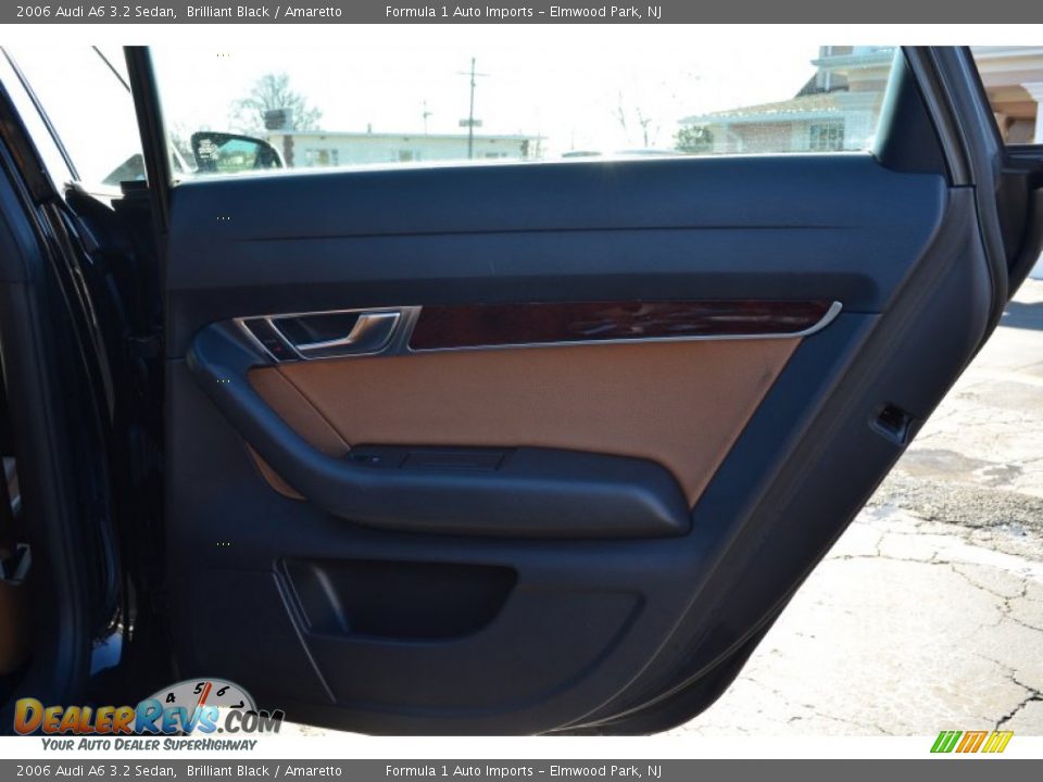2006 Audi A6 3.2 Sedan Brilliant Black / Amaretto Photo #18
