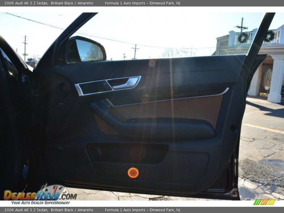 2006 Audi A6 3.2 Sedan Brilliant Black / Amaretto Photo #19