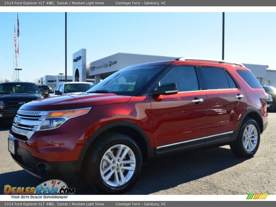 2014 Ford Explorer XLT 4WD Sunset / Medium Light Stone Photo #3