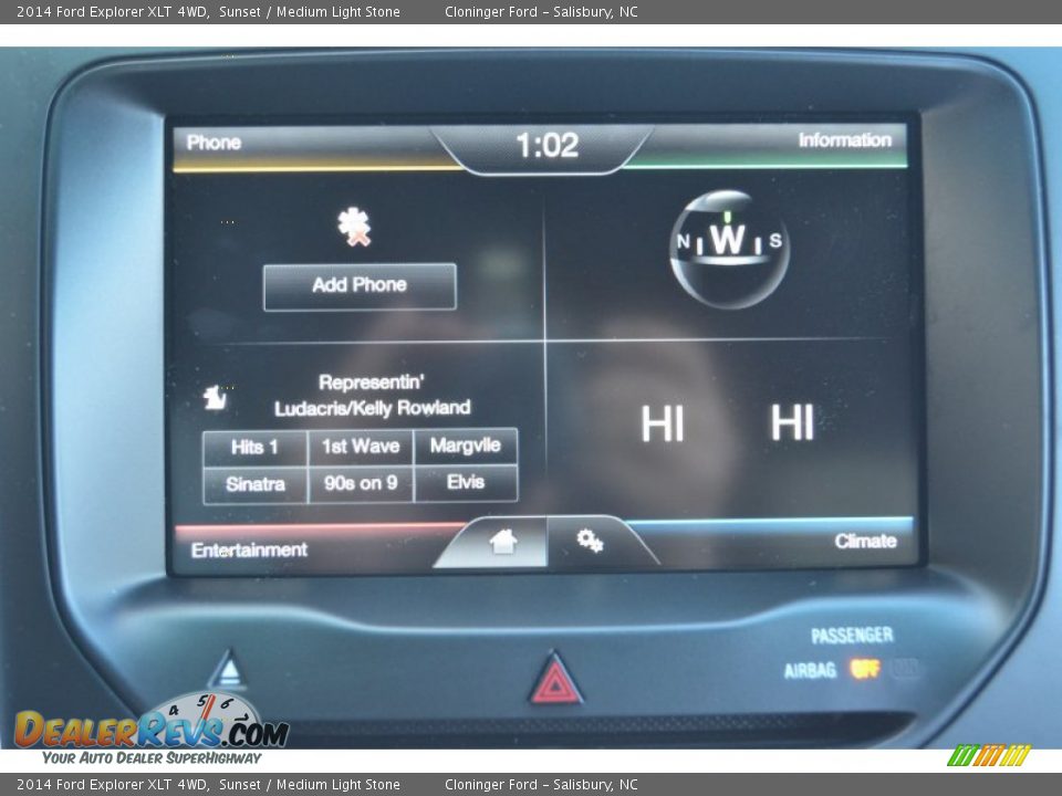 2014 Ford Explorer XLT 4WD Sunset / Medium Light Stone Photo #14