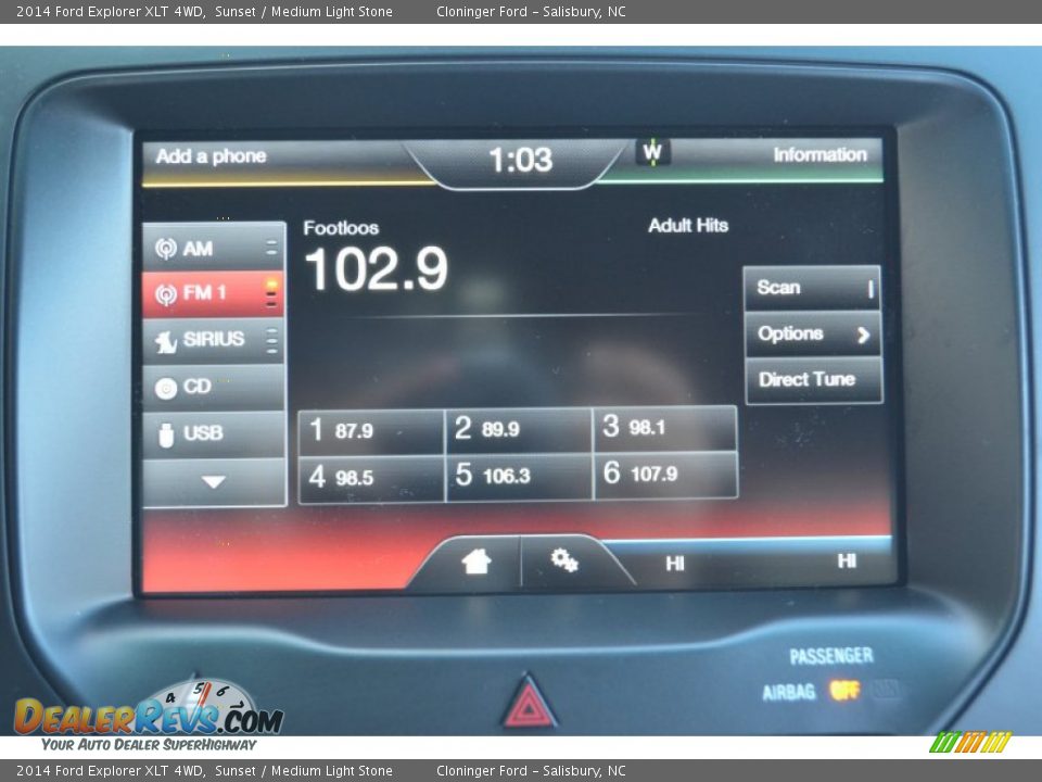 2014 Ford Explorer XLT 4WD Sunset / Medium Light Stone Photo #15