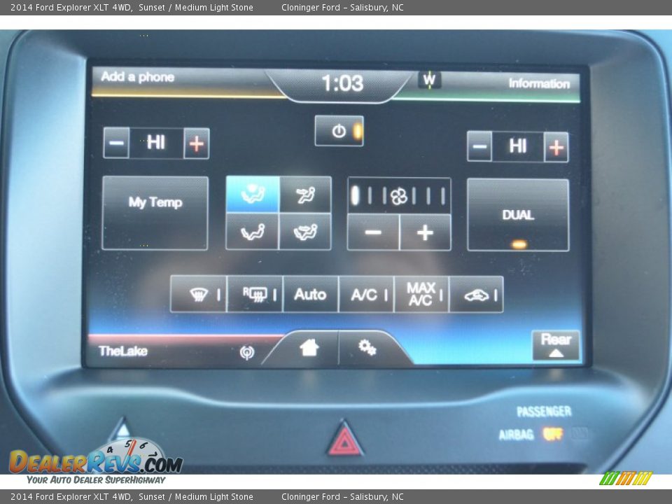 2014 Ford Explorer XLT 4WD Sunset / Medium Light Stone Photo #16