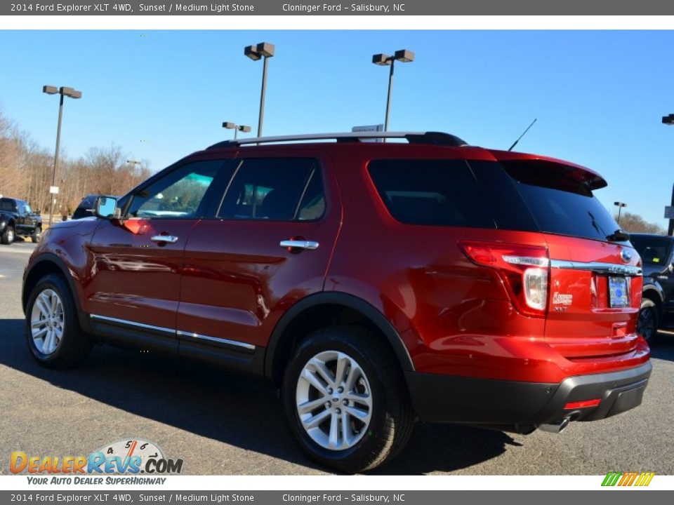 2014 Ford Explorer XLT 4WD Sunset / Medium Light Stone Photo #30
