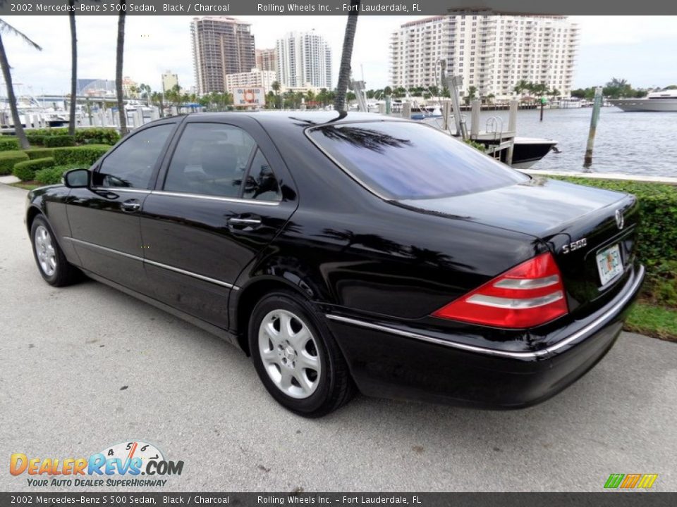 2002 Mercedes-Benz S 500 Sedan Black / Charcoal Photo #10