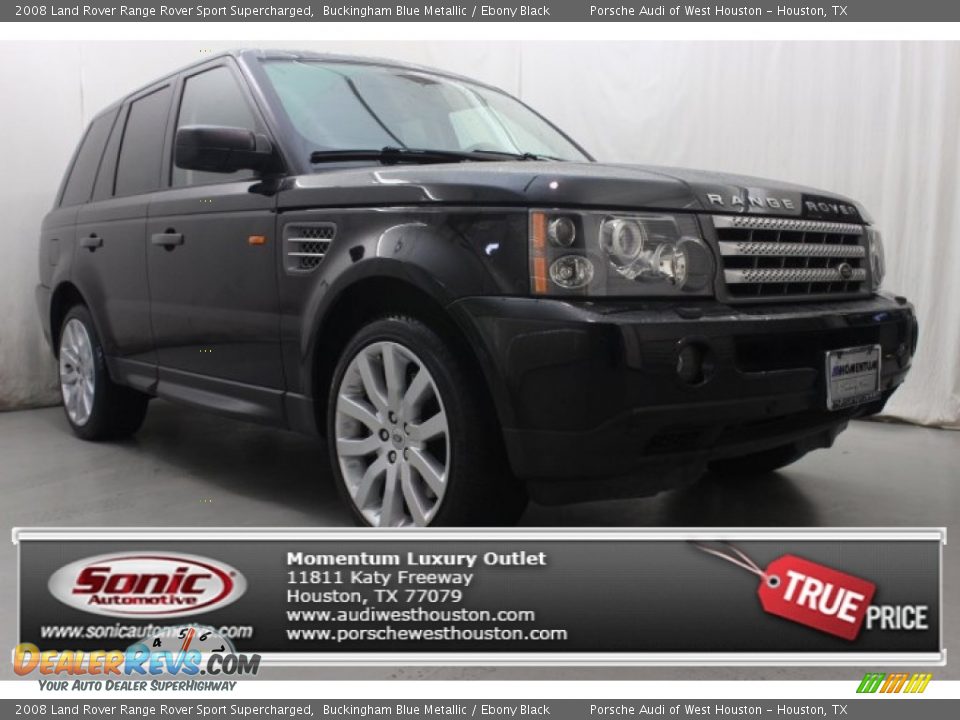 2008 Land Rover Range Rover Sport Supercharged Buckingham Blue Metallic / Ebony Black Photo #1