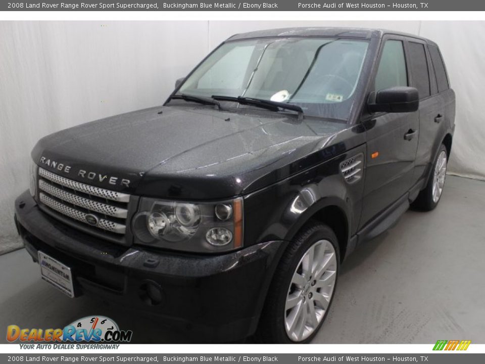 2008 Land Rover Range Rover Sport Supercharged Buckingham Blue Metallic / Ebony Black Photo #3