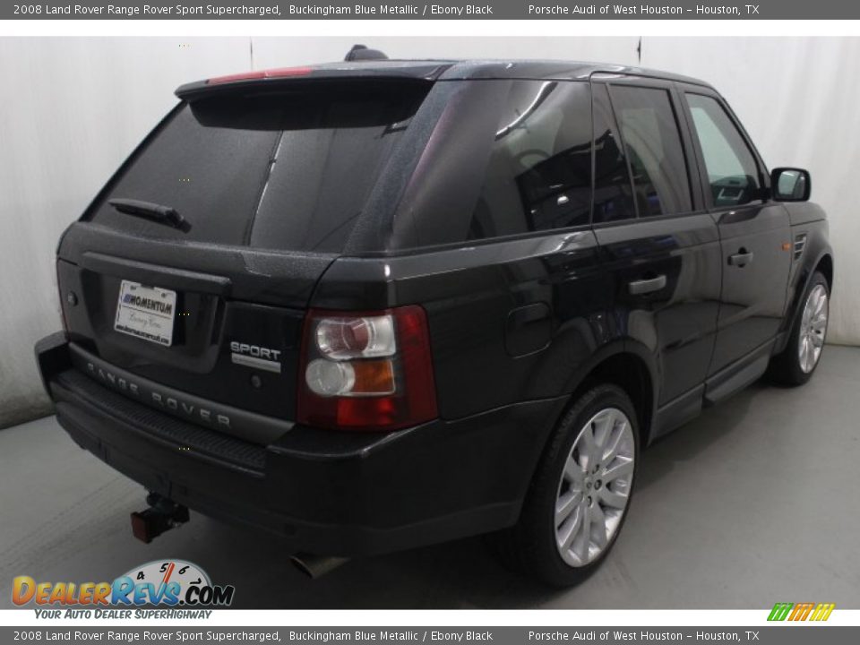 2008 Land Rover Range Rover Sport Supercharged Buckingham Blue Metallic / Ebony Black Photo #6