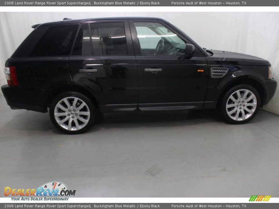 2008 Land Rover Range Rover Sport Supercharged Buckingham Blue Metallic / Ebony Black Photo #7
