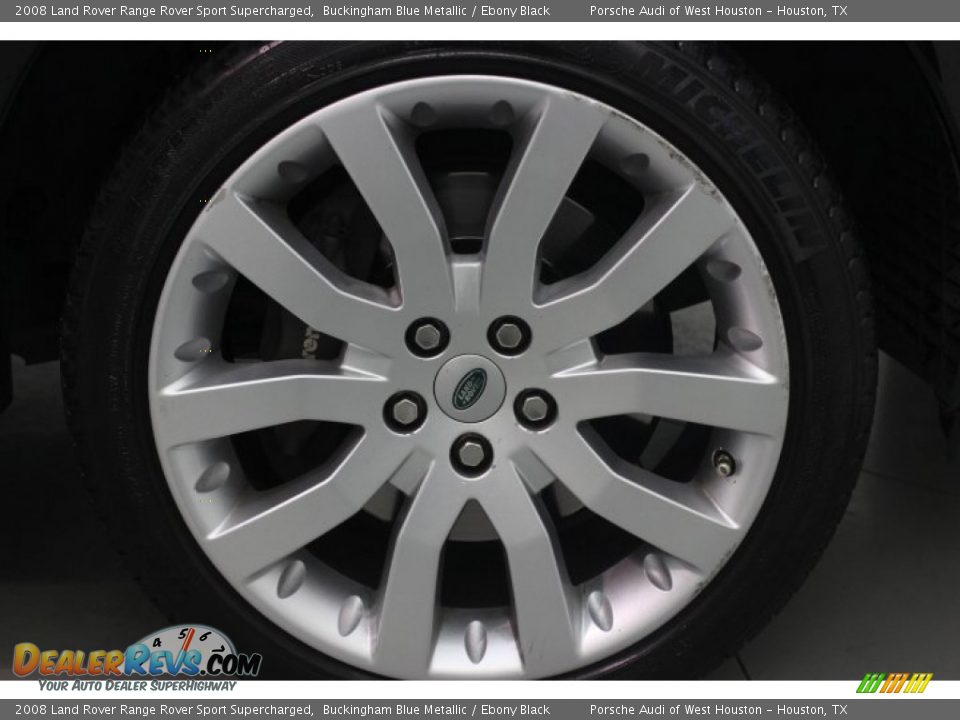 2008 Land Rover Range Rover Sport Supercharged Buckingham Blue Metallic / Ebony Black Photo #9