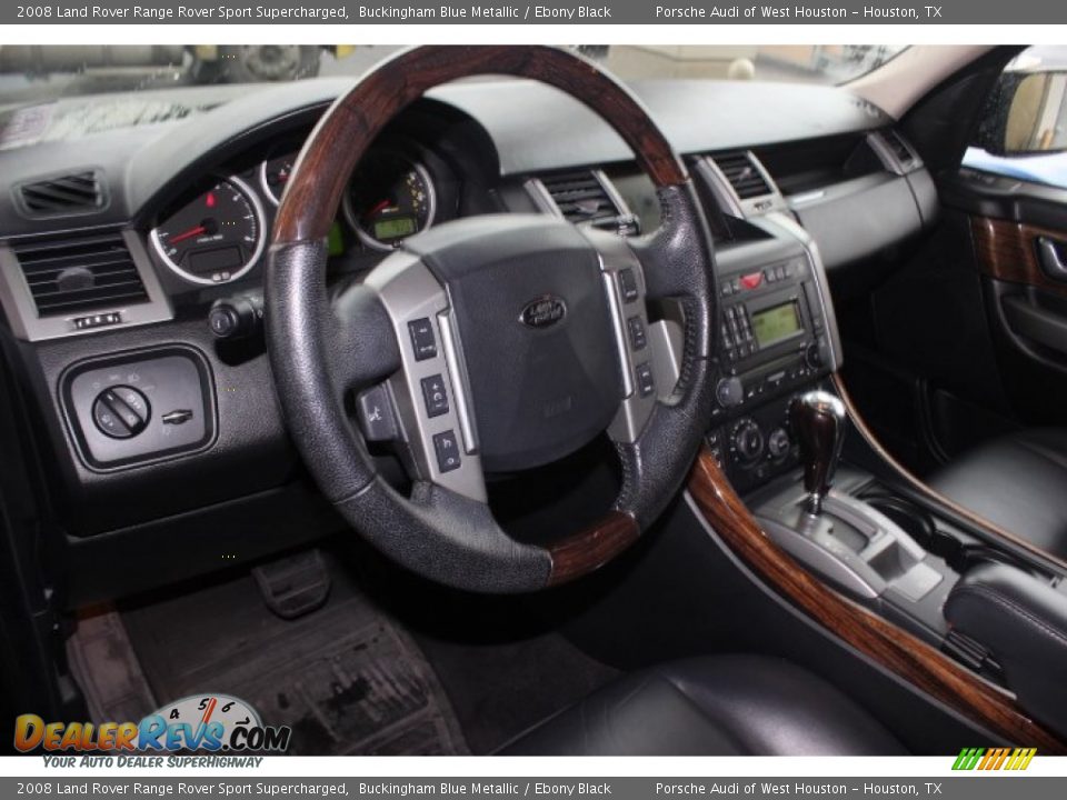 2008 Land Rover Range Rover Sport Supercharged Buckingham Blue Metallic / Ebony Black Photo #13