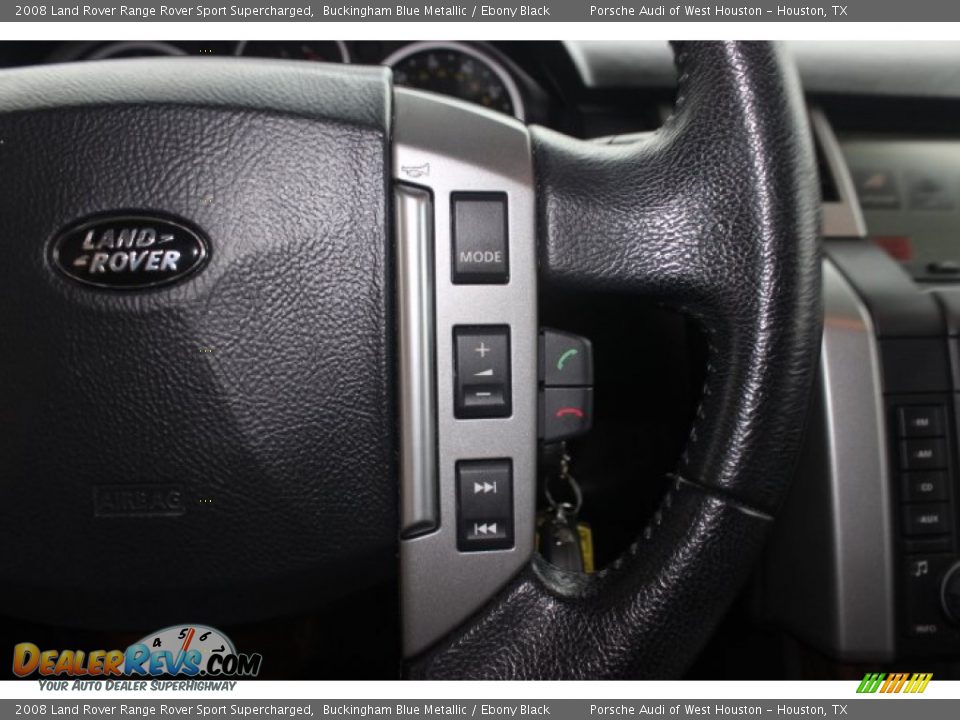2008 Land Rover Range Rover Sport Supercharged Buckingham Blue Metallic / Ebony Black Photo #26