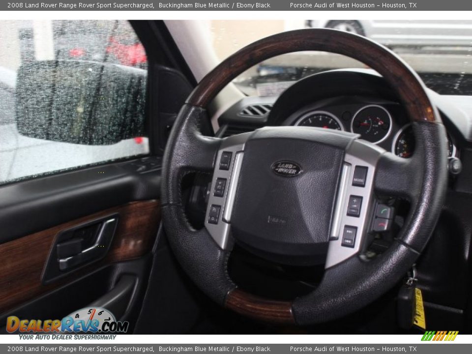 2008 Land Rover Range Rover Sport Supercharged Buckingham Blue Metallic / Ebony Black Photo #33