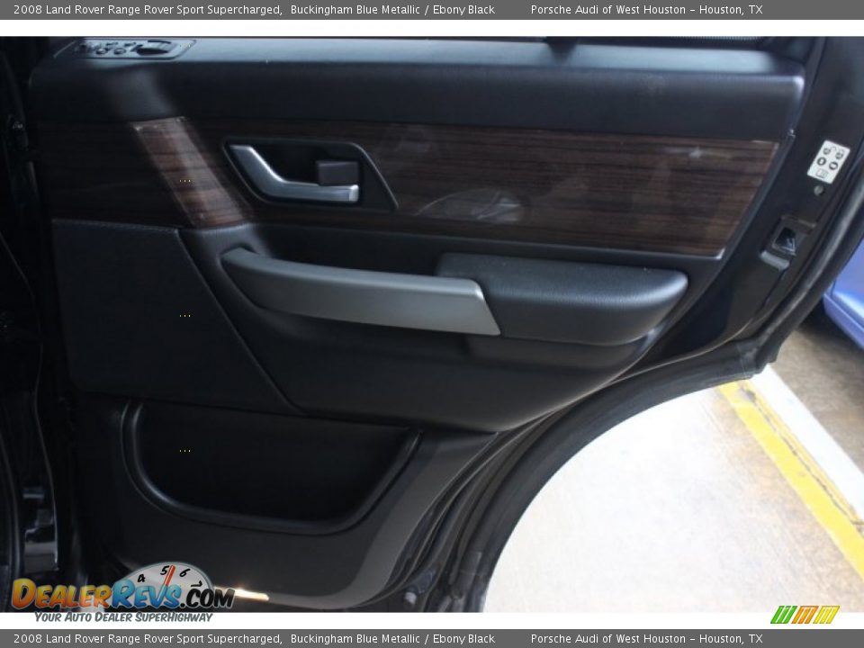 2008 Land Rover Range Rover Sport Supercharged Buckingham Blue Metallic / Ebony Black Photo #35