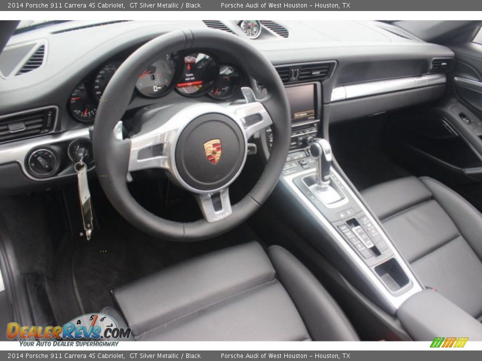 Black Interior - 2014 Porsche 911 Carrera 4S Cabriolet Photo #12