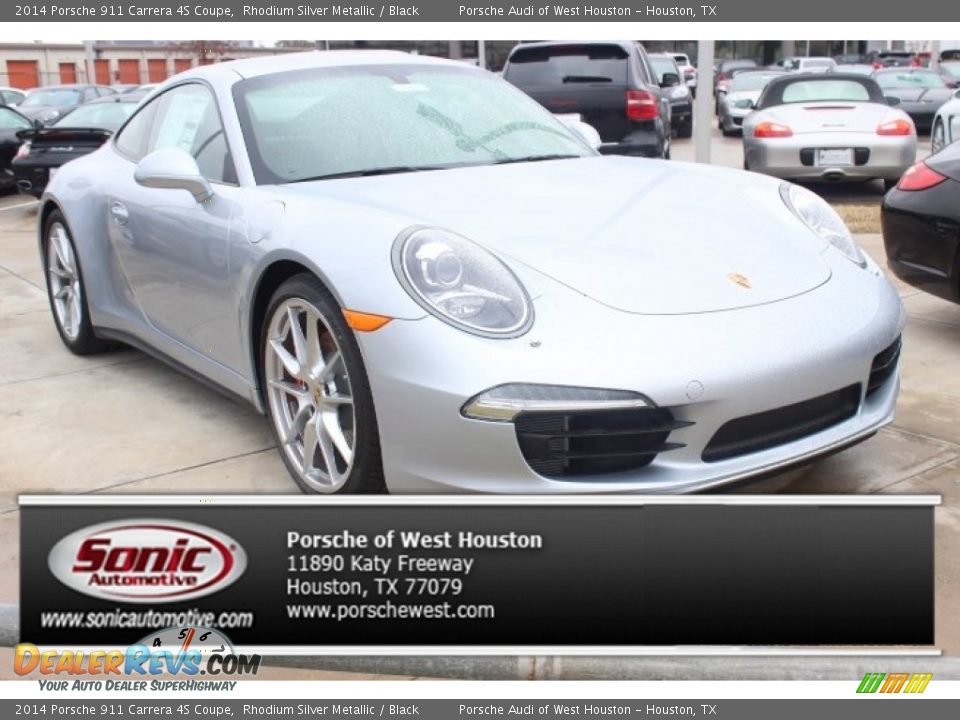 2014 Porsche 911 Carrera 4S Coupe Rhodium Silver Metallic / Black Photo #1
