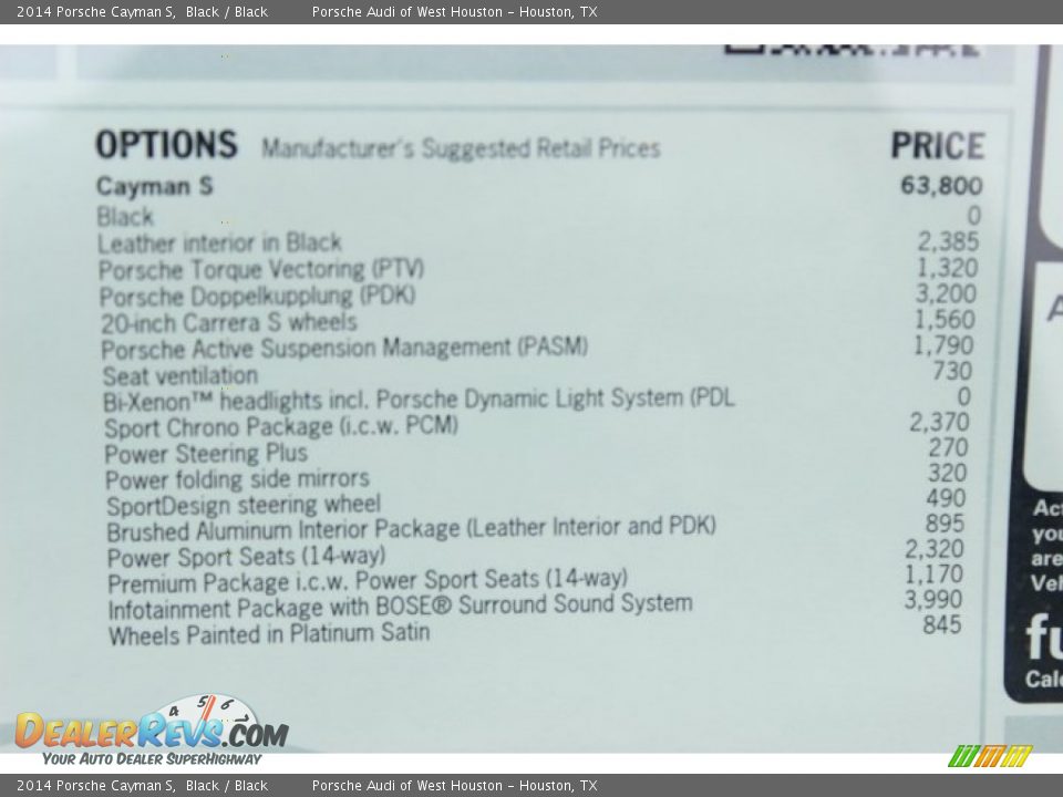2014 Porsche Cayman S Black / Black Photo #25