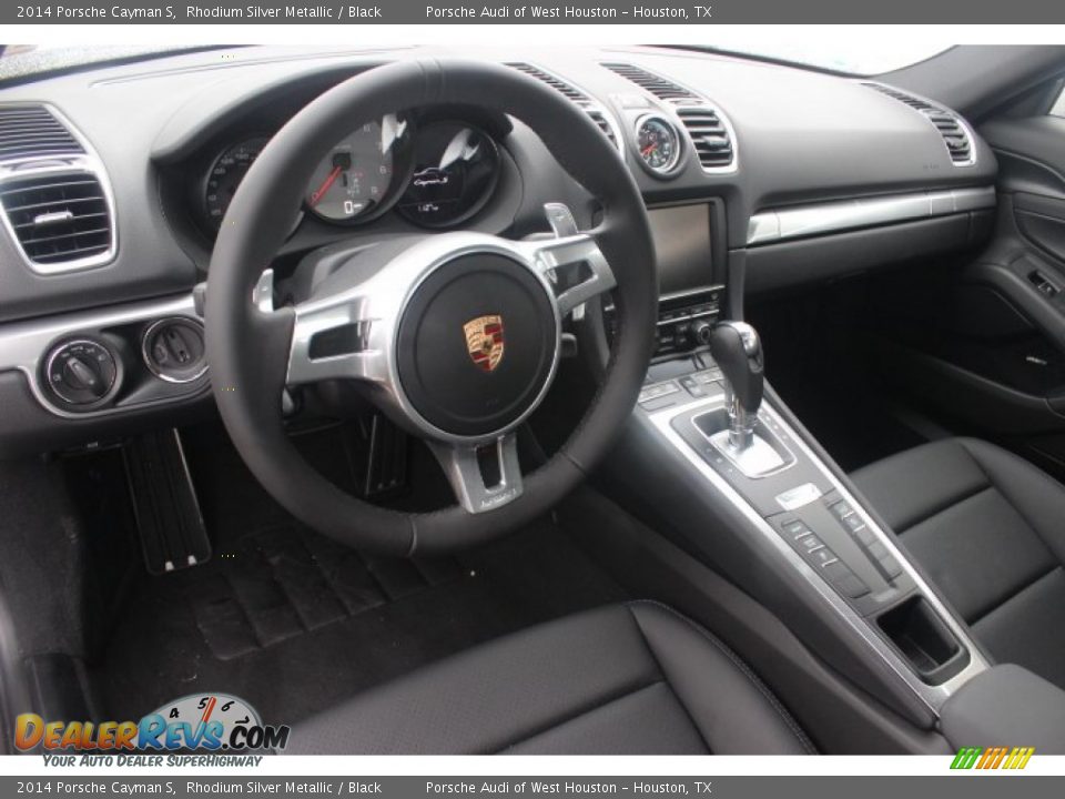 2014 Porsche Cayman S Rhodium Silver Metallic / Black Photo #8