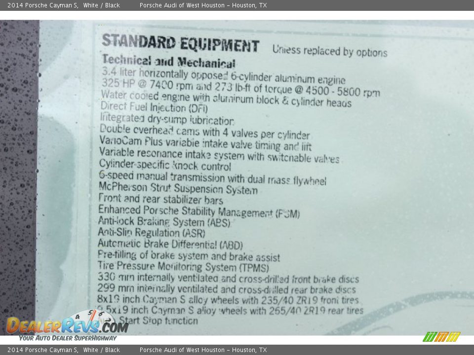 2014 Porsche Cayman S White / Black Photo #25