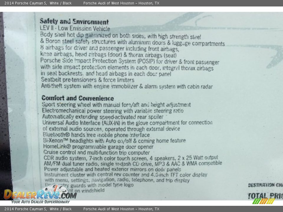 2014 Porsche Cayman S White / Black Photo #26