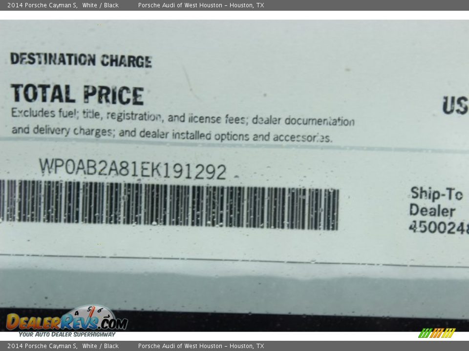2014 Porsche Cayman S White / Black Photo #27