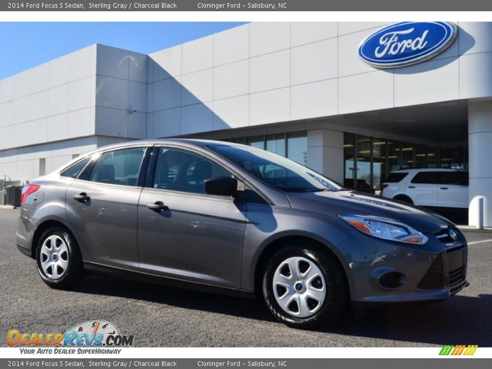 2014 Ford Focus S Sedan Sterling Gray / Charcoal Black Photo #1