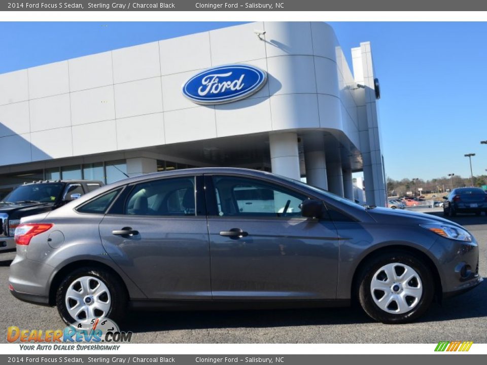 2014 Ford Focus S Sedan Sterling Gray / Charcoal Black Photo #2