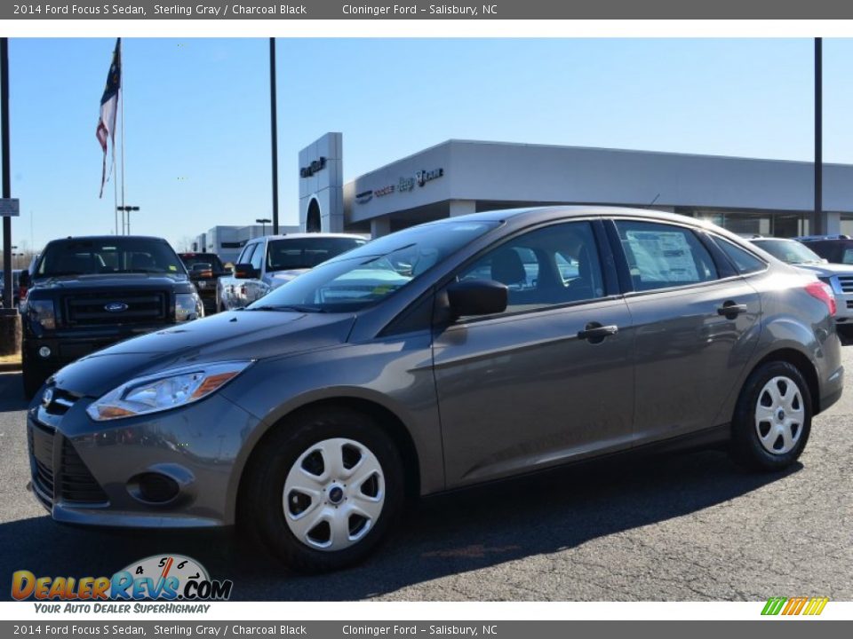 2014 Ford Focus S Sedan Sterling Gray / Charcoal Black Photo #3