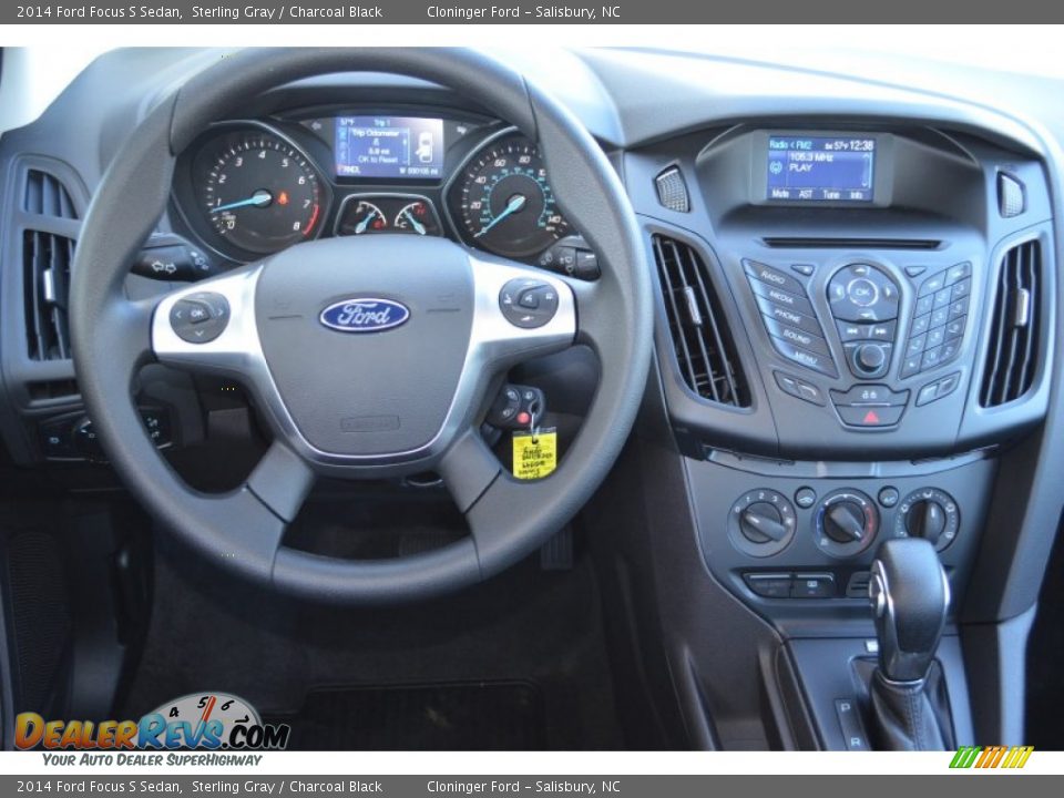 2014 Ford Focus S Sedan Sterling Gray / Charcoal Black Photo #10