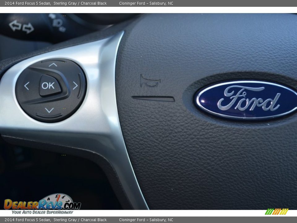2014 Ford Focus S Sedan Sterling Gray / Charcoal Black Photo #14