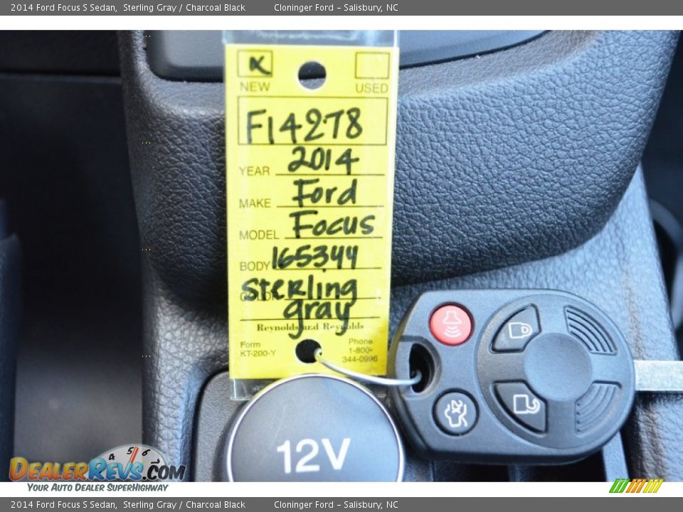 2014 Ford Focus S Sedan Sterling Gray / Charcoal Black Photo #18