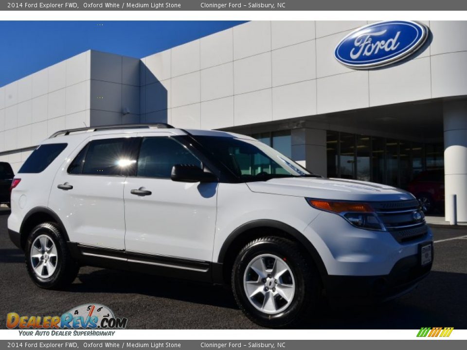 2014 Ford Explorer FWD Oxford White / Medium Light Stone Photo #1