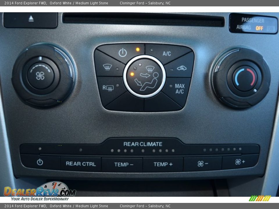 2014 Ford Explorer FWD Oxford White / Medium Light Stone Photo #13