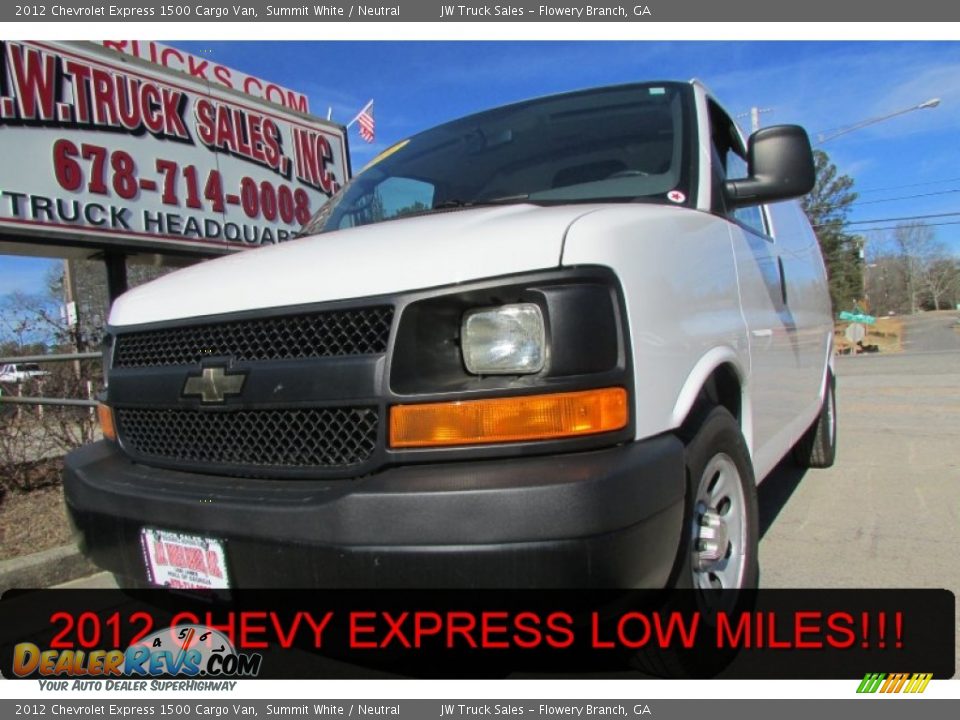 2012 Chevrolet Express 1500 Cargo Van Summit White / Neutral Photo #1